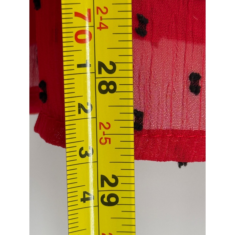 Trixxi Girl Red Swiss Dot Tiered Long Sleeve Dress Kids Sz S - Picture 3 of 9